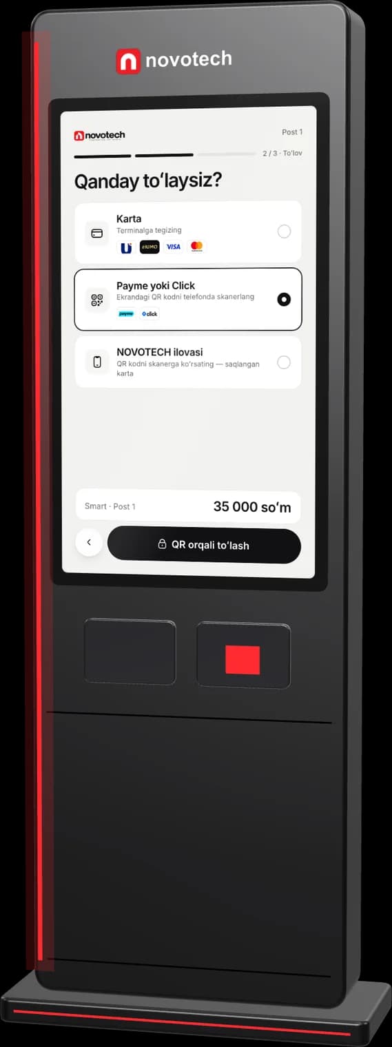 Kiosk: Karta yoki QR
